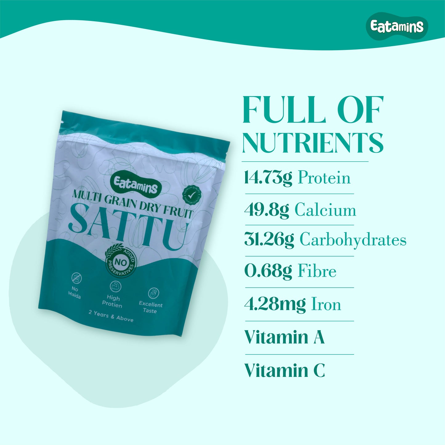 Sattu with Dry Fruits (2+ years)